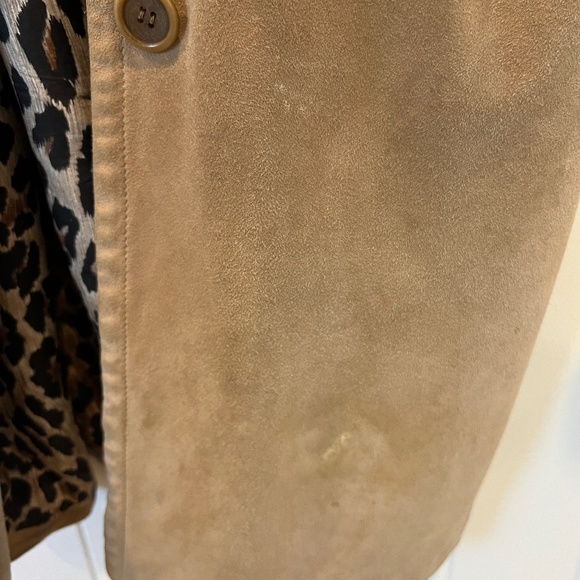 DOLCE & GABBANA SUEDE COAT, VINTAGE, CAMEL, SMALL - Picture 7 of 9